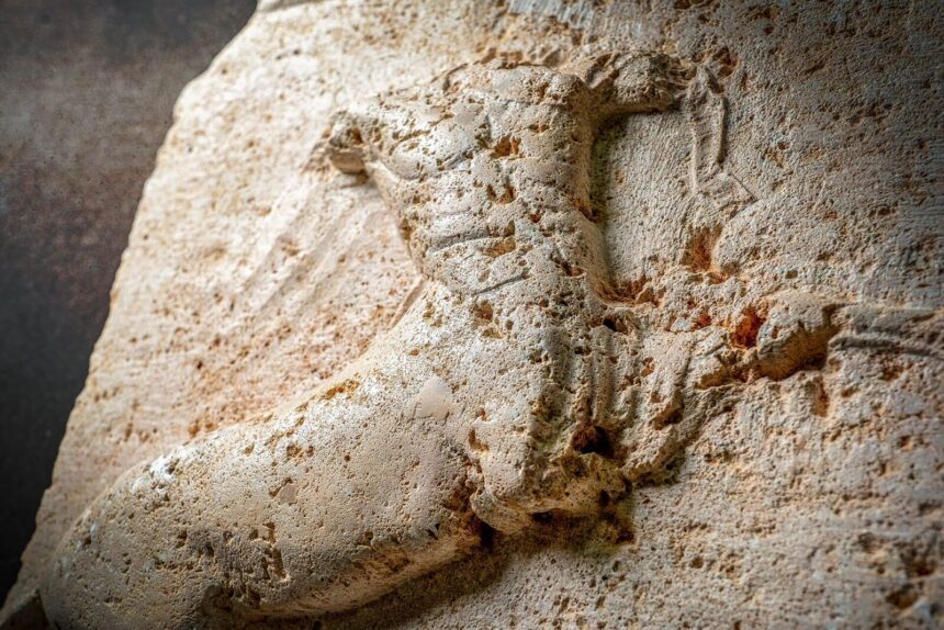 centaurus tallado en piedra